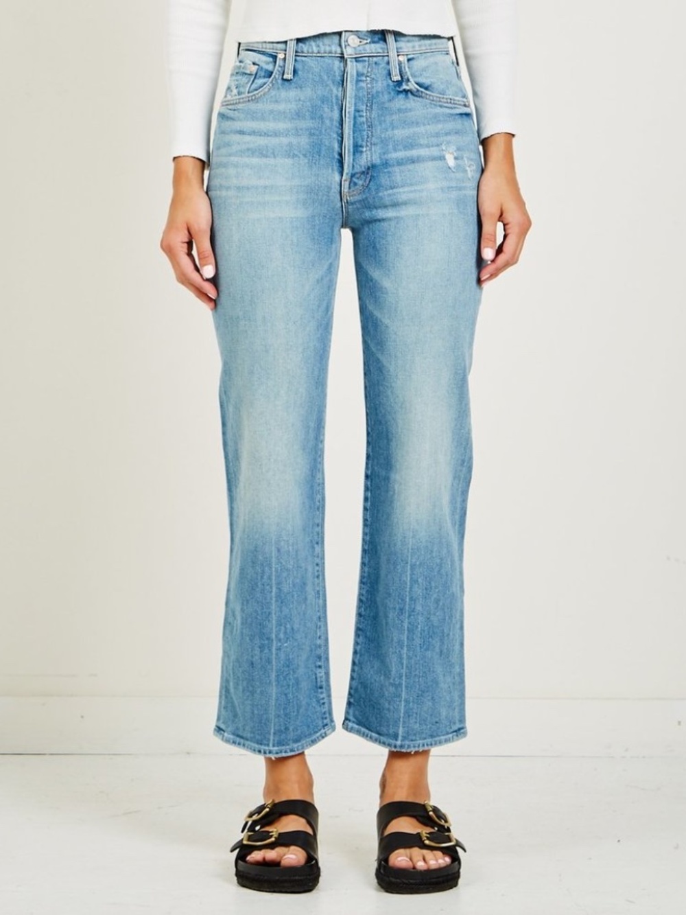 MOTHER THE RAMBLER ANKLE WIDE-LEG JEANS